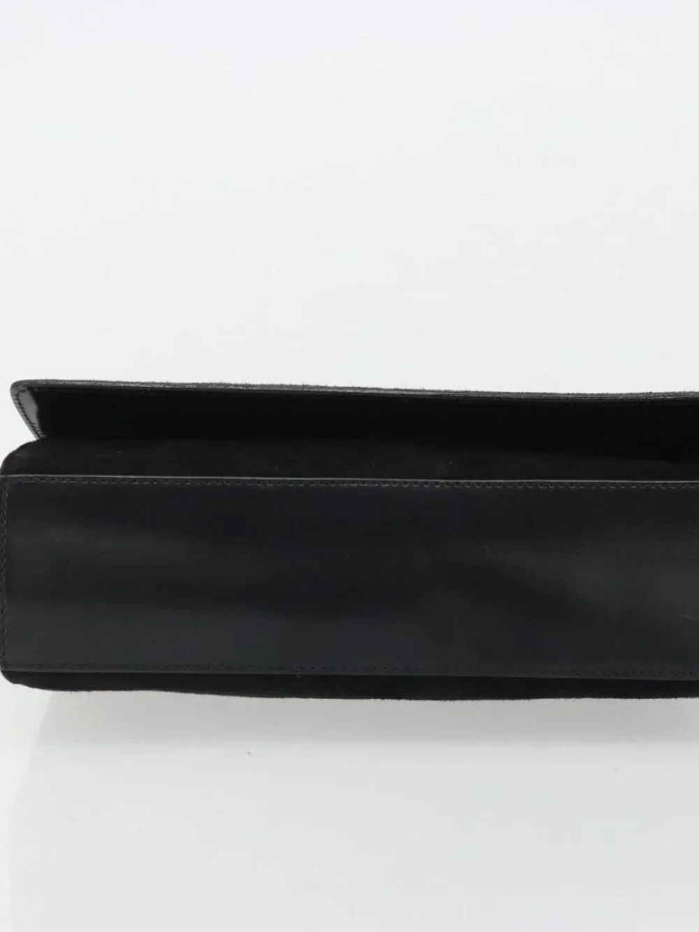 GUCCI Hand Bag Suede Black Gold 001 2058 1928 0 Auth yk20276